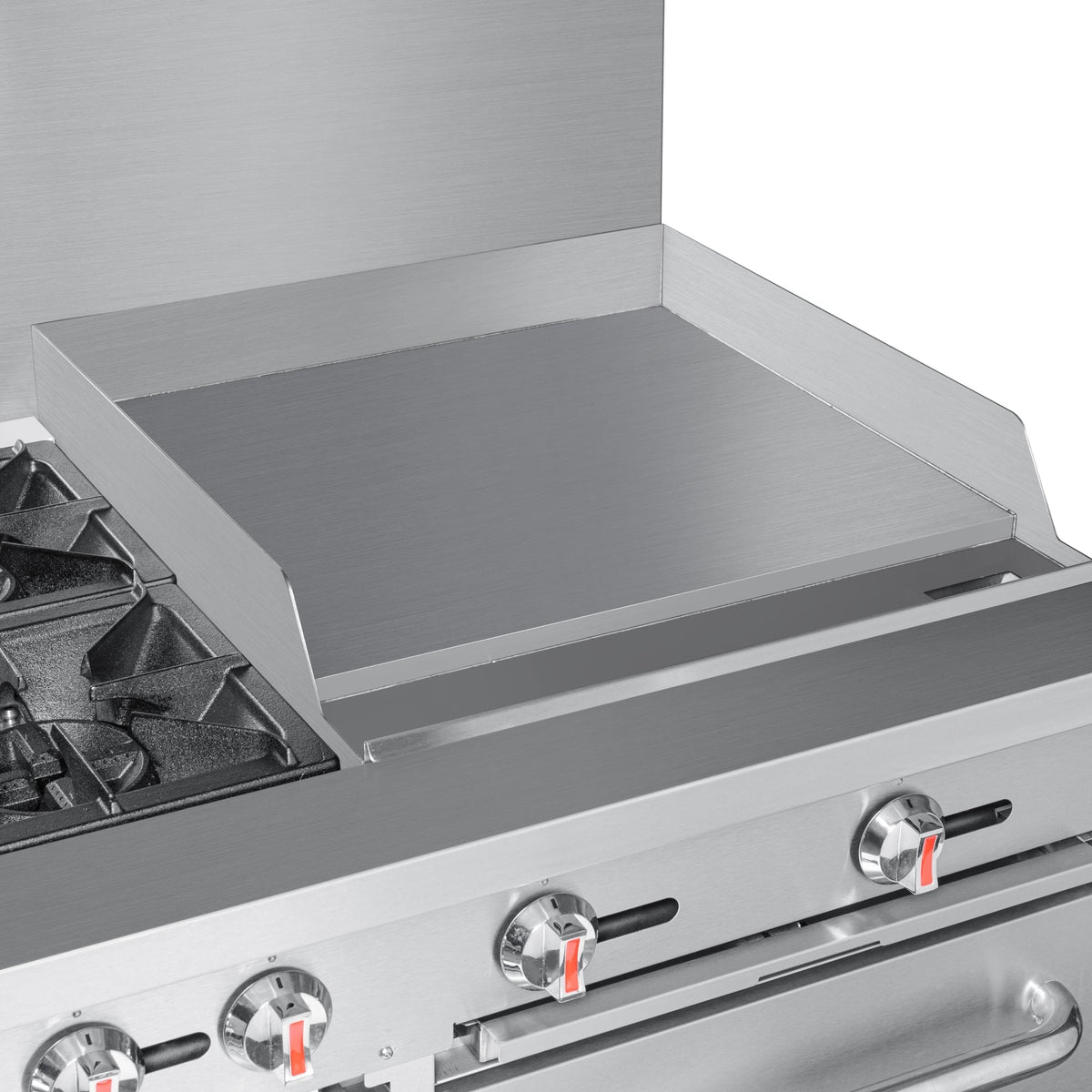 KoolMore 60 in. 6-Burner Commercial Natural Gas Range with 24 in. Griddle in Stainless Steel