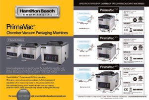 Hamilton Beach Commercial PrimaVac 305 In-Chamber Vacuum Sealer HVC305